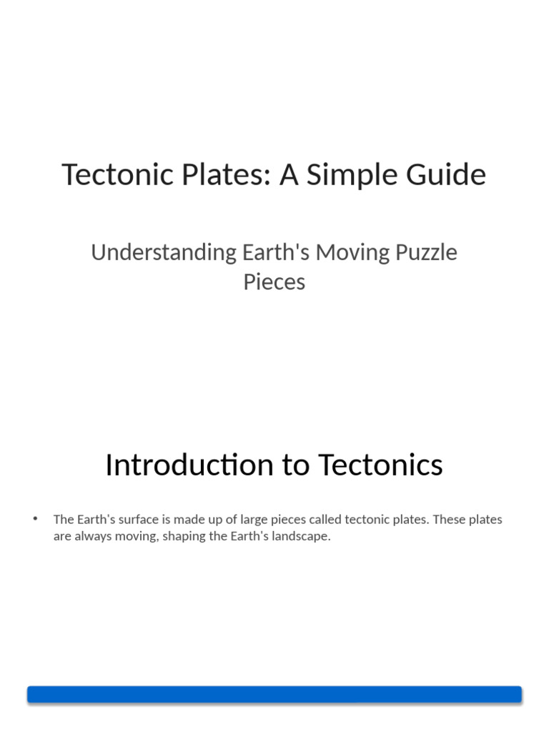 Tectonic Plates Presentation Designed | PDF | Plate Tectonics | Volcano