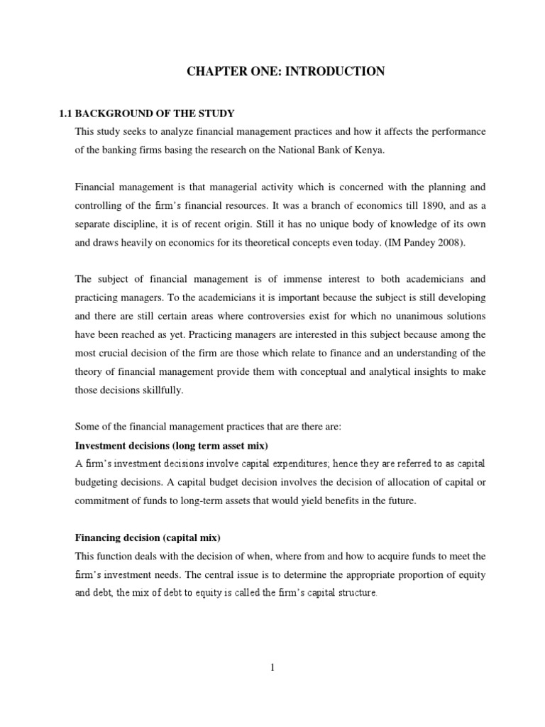 The Impact of Financial Management Practices On The Performance of ...