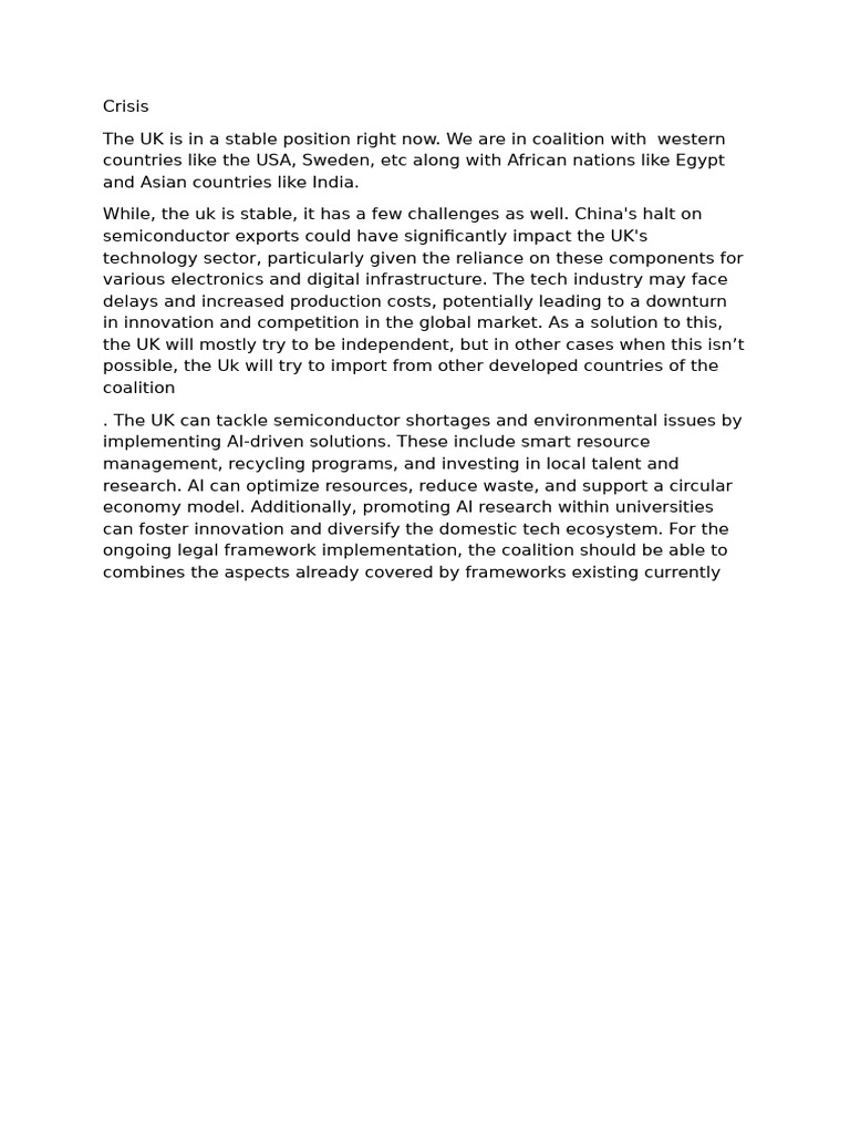 Uk Tech Sector Semiconductor Crisis Solutions Pdf