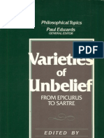 Anthology, Gaskin (Ed) - Varieties of Unbelief From Epicurus To Sartre - 1989