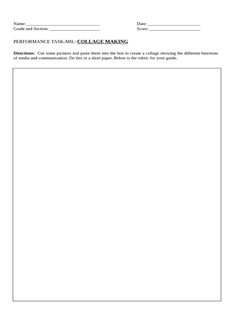 Collage Making 1 | PDF