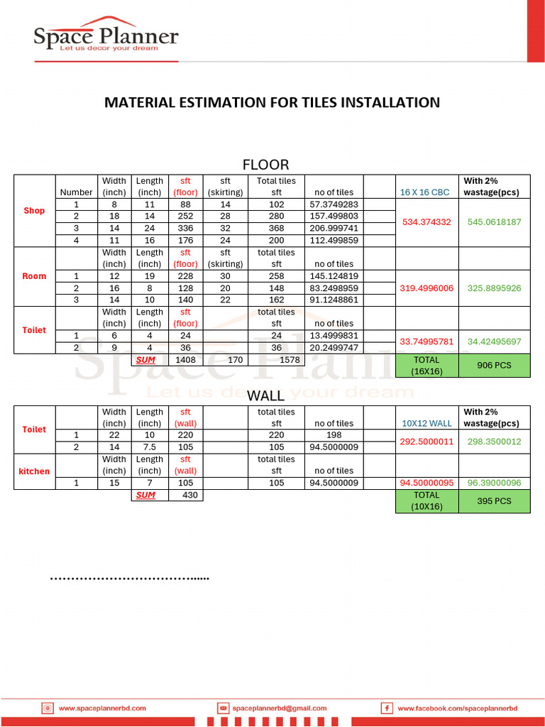 TILES INSTALLATION BADDA | PDF | Tile | Building Engineering