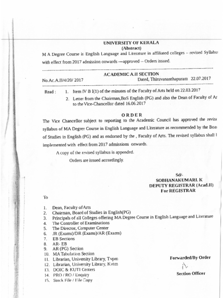 MA Degree English Language and Literature | PDF