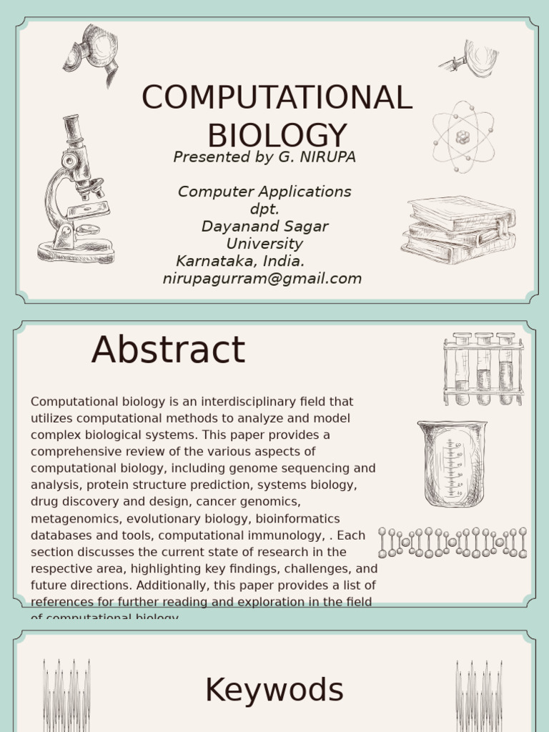 Computational Biology Research | PDF | Bioinformatics | Computational ...