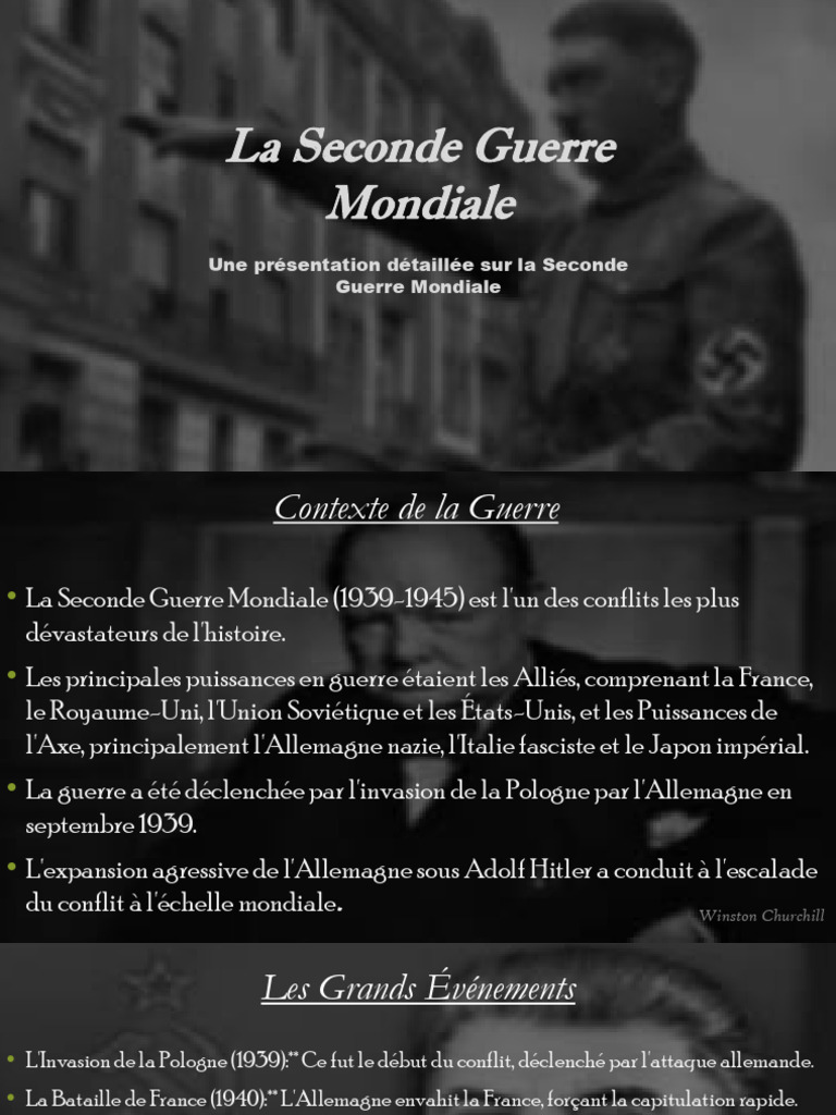Conséquences de la Seconde Guerre mondiale | PDF | Seconde Guerre ...