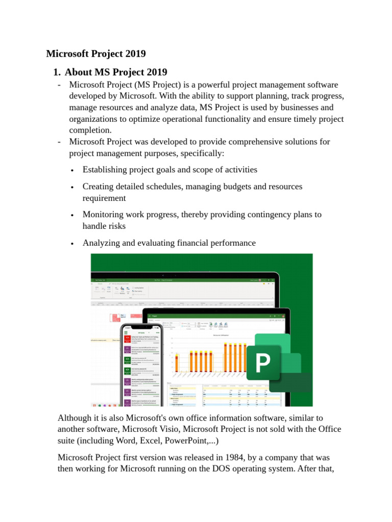 Microsoft Project 2019 | PDF | Project Management | Microsoft Office