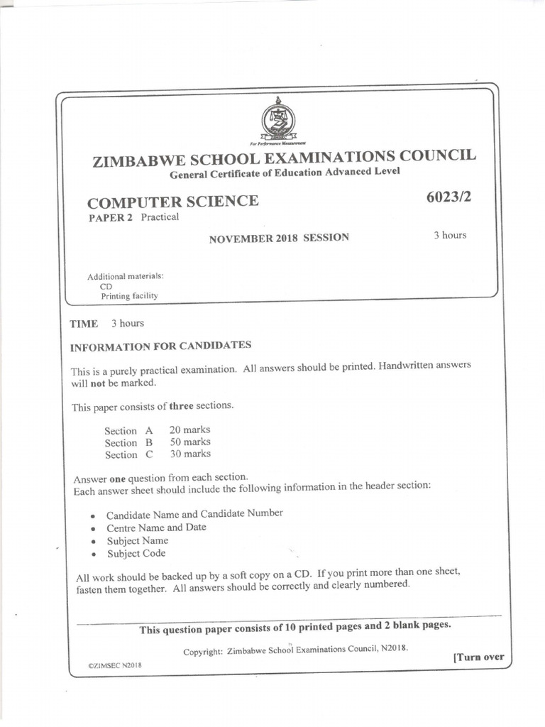 2018 Paper 2 | PDF