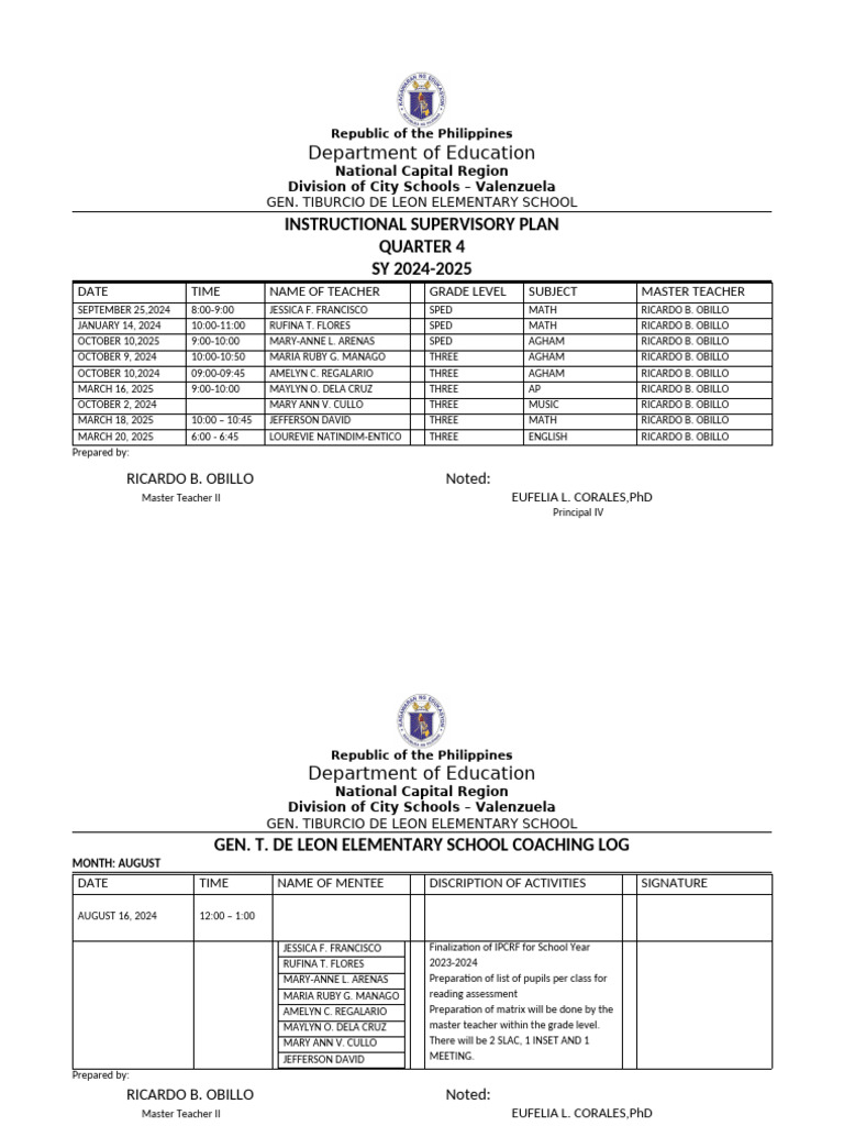 Valenzuela School Instructional Plan 2024 | PDF | Philippines