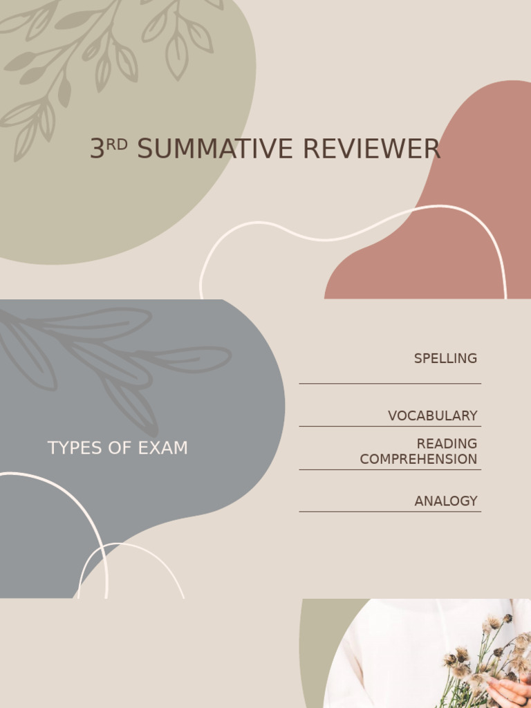 3rd Summative Reviewer: Exam Types | PDF