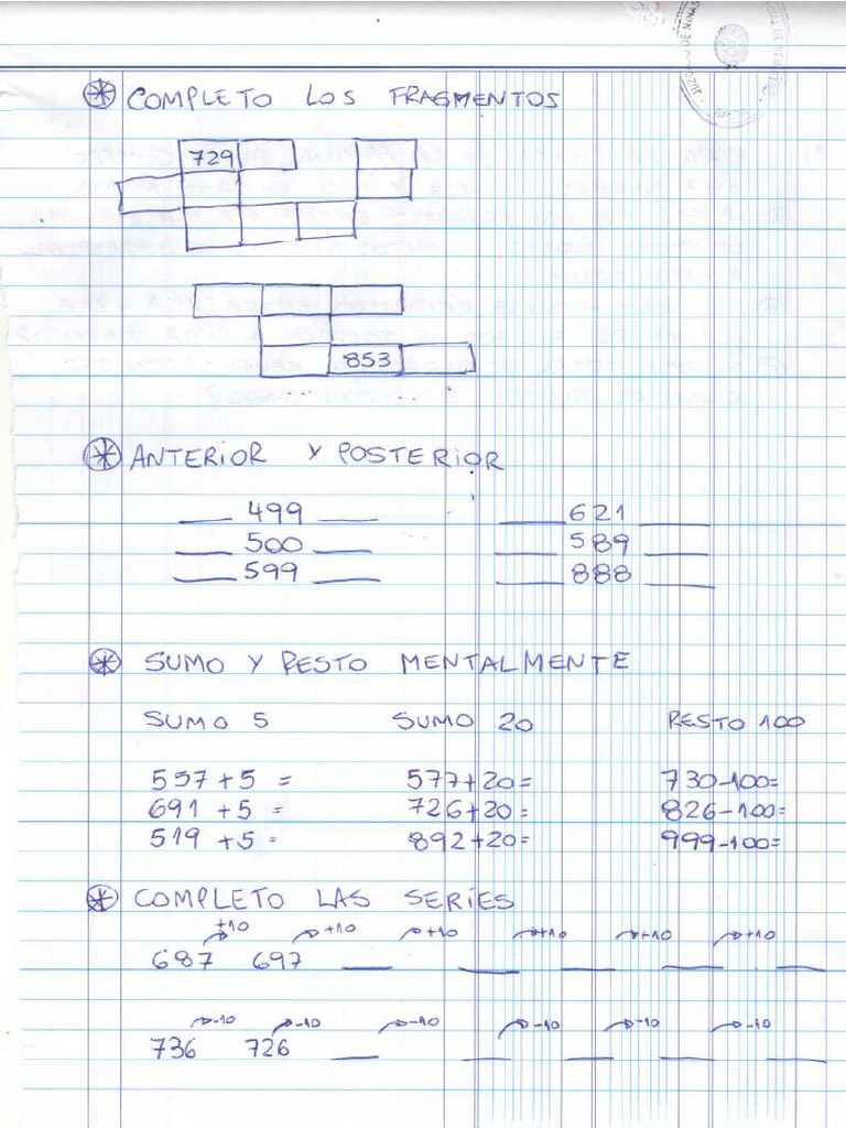 Ejercicios Evaluacion Matematica 2do Grado Primaria | PDF