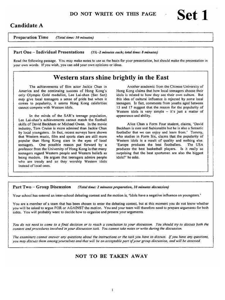 2003 Use of English ASL Section D (Set 1-3) | PDF