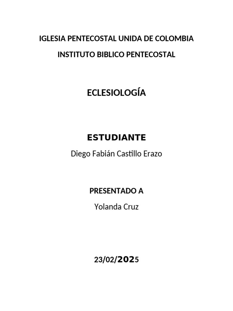 Tarea Principal de la Iglesia | PDF | Iglesia cristiana | Cristo (título)