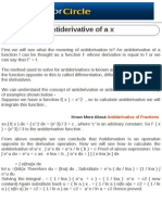 Anti Derivative of A X