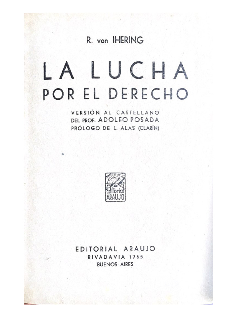 La Lucha Por El Derecho R Ihering | PDF
