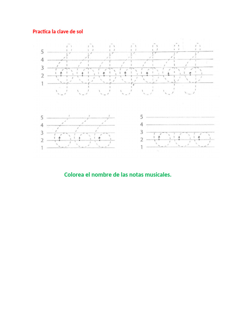 Practica La Clave de Sol | PDF