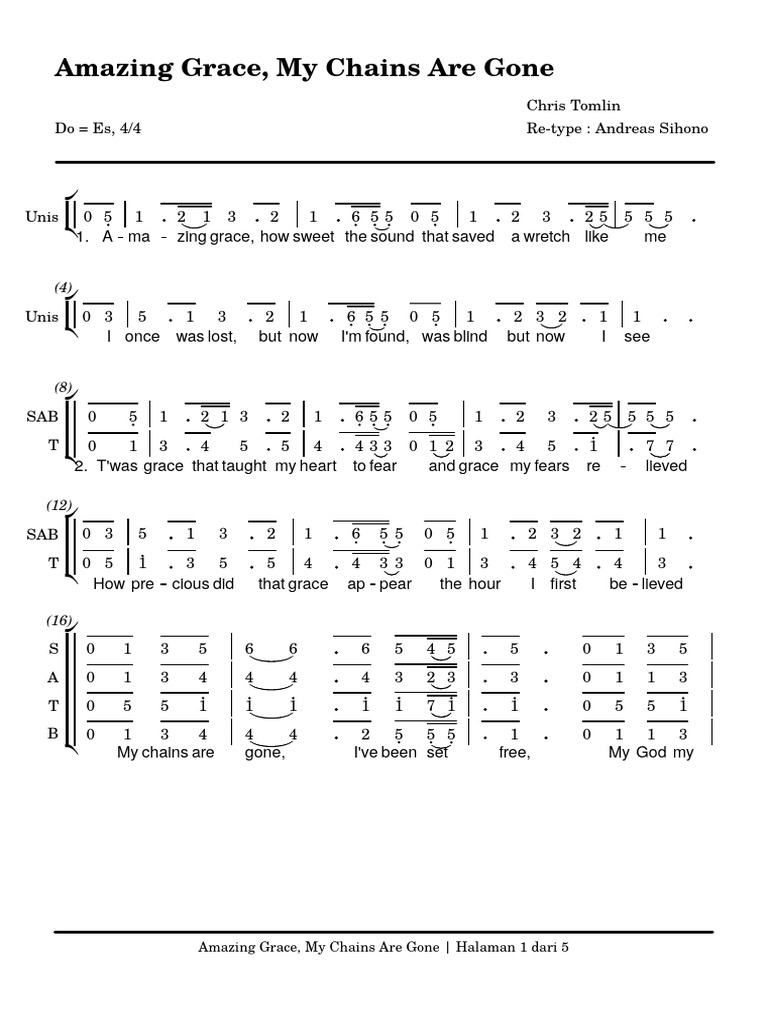 Amazing Grace Lyrics and Chords | PDF