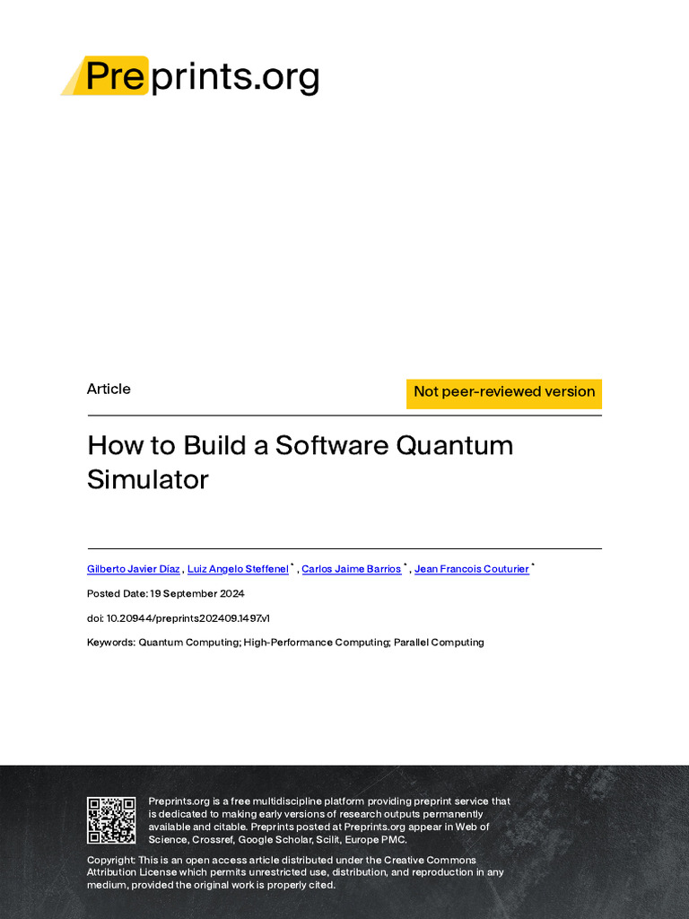 How To Build A Software Quantum Simulator | PDF | Quantum Computing ...