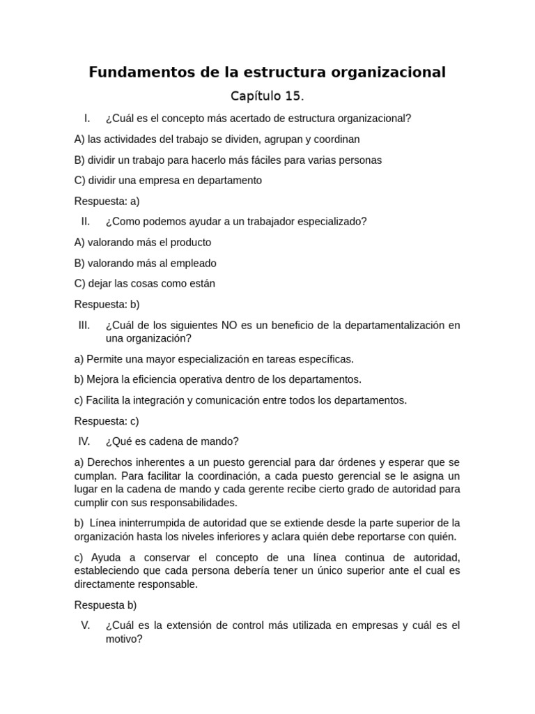 Fundamentos de la Estructura Organizacional | PDF | Toma de decisiones ...