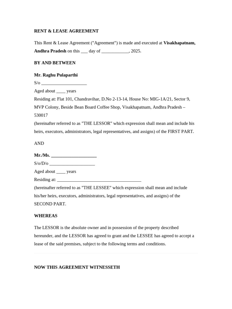 Rental Agreement - Final Edit | PDF | Lease | Indemnity