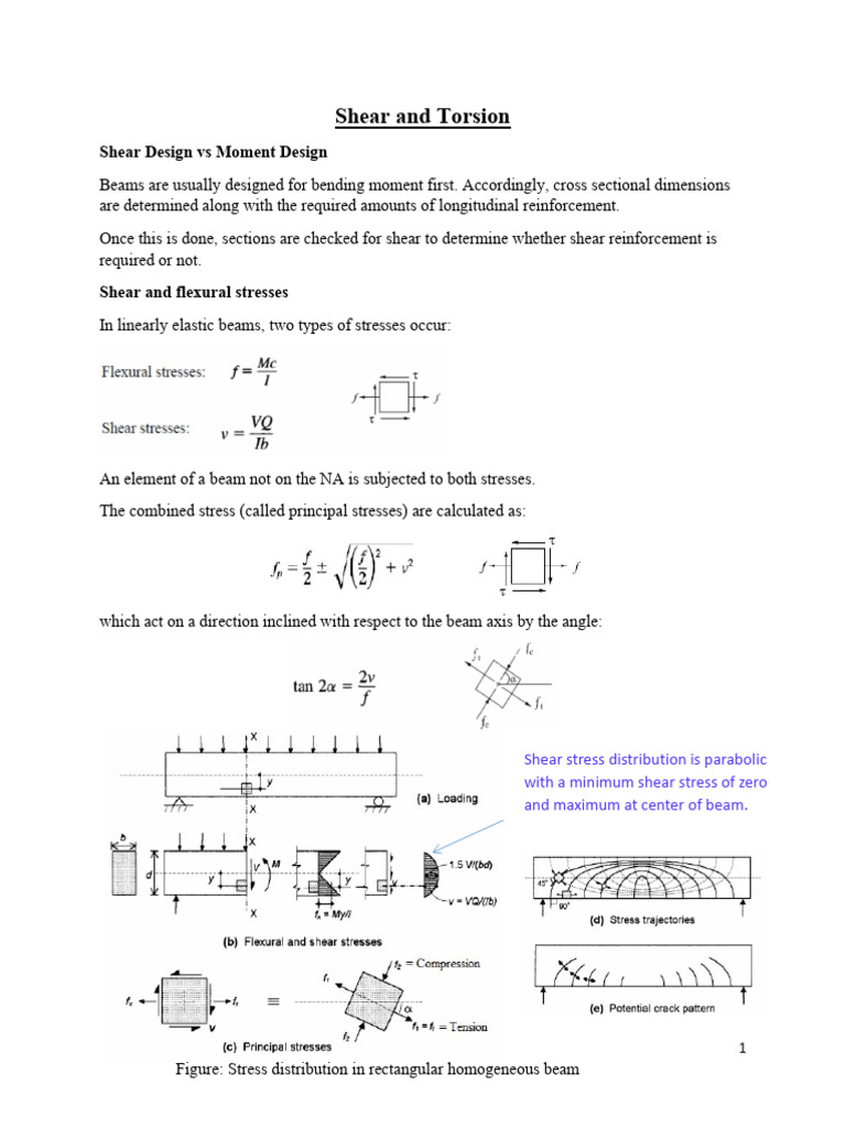 CENG590-3-Shear and Torsion | PDF | Beam (Structure) | Stress (Mechanics)