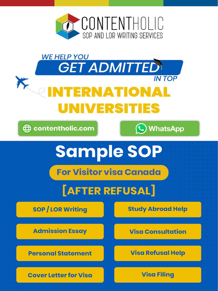 SOP Samples for Canada Visitor Visa | PDF