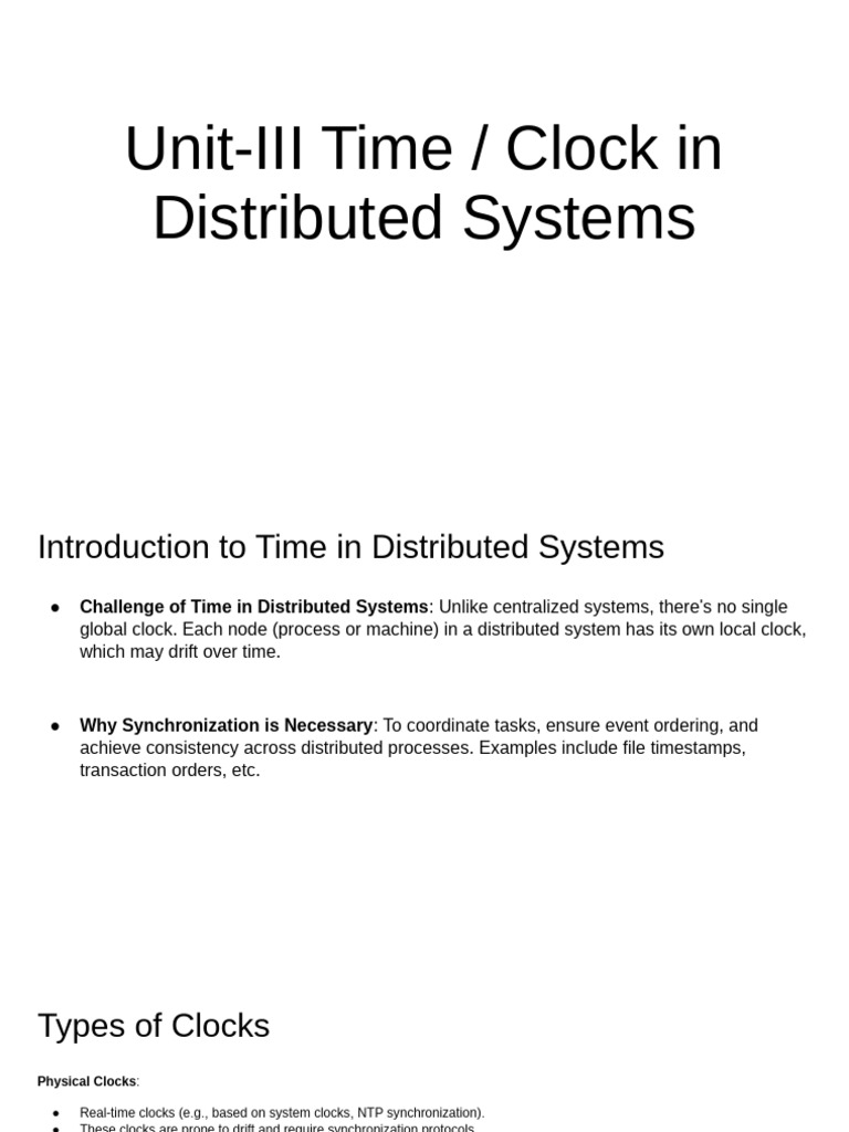 Unit-III Clock, Events and Process States | PDF | Computer Science ...