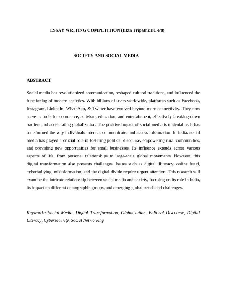 Social Media's Impact on Indian Society | PDF | Social Media | Popular ...