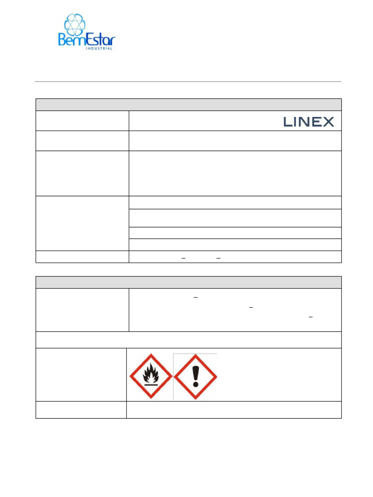 Ficha de Segurança: Álcool Gel Linex | PDF | Cloro | Etanol