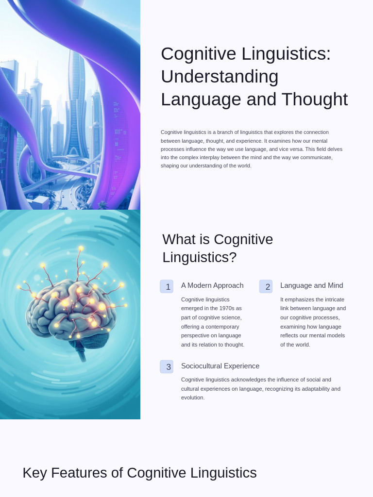 Cognitive Linguistics: Language and Thought | PDF | Concept | Semantics