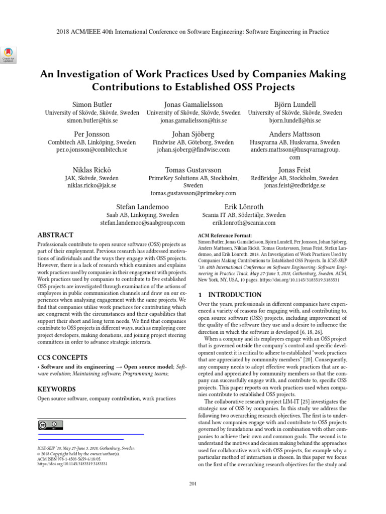 An Investigation of Work Practices Used by Companies Making | PDF ...