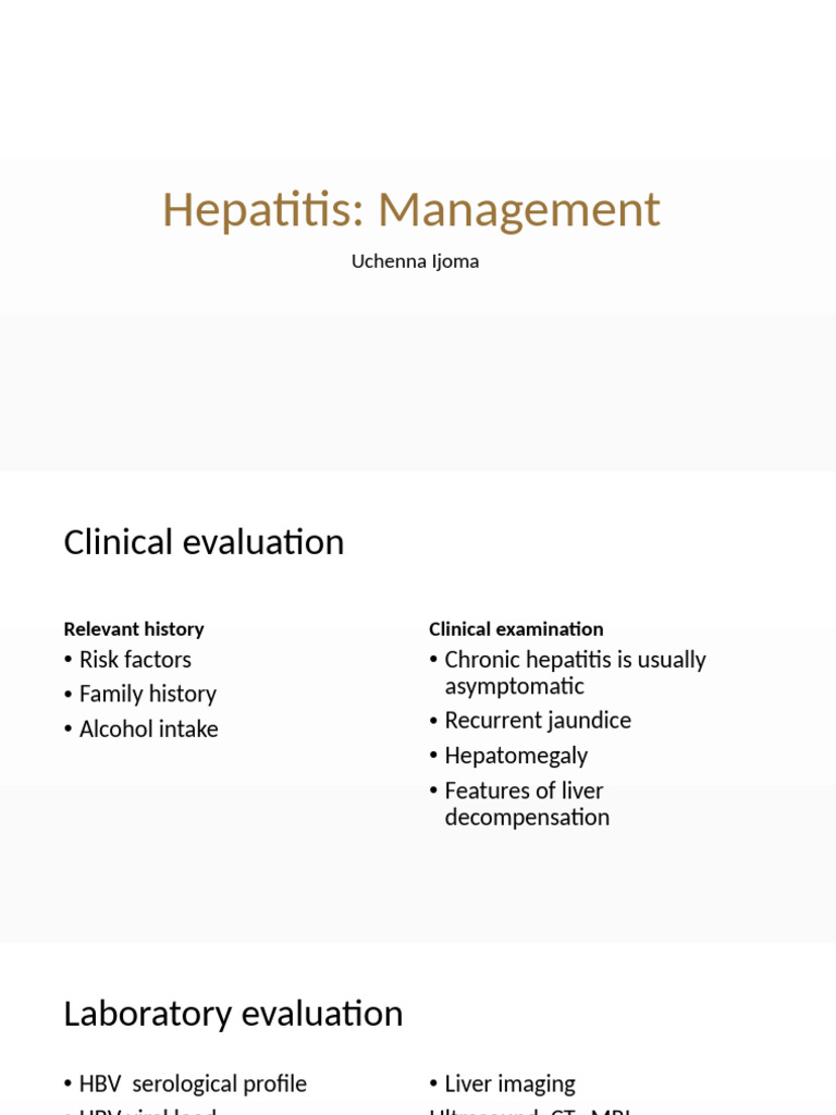 Hepatitis Management Strategies | PDF | Hepatitis B | Cirrhosis