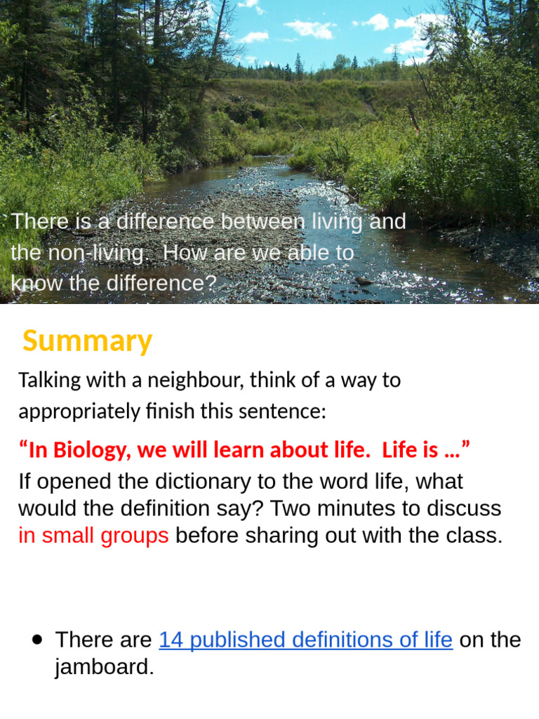 Defining Life | PDF | Reproduction | Cell (Biology)
