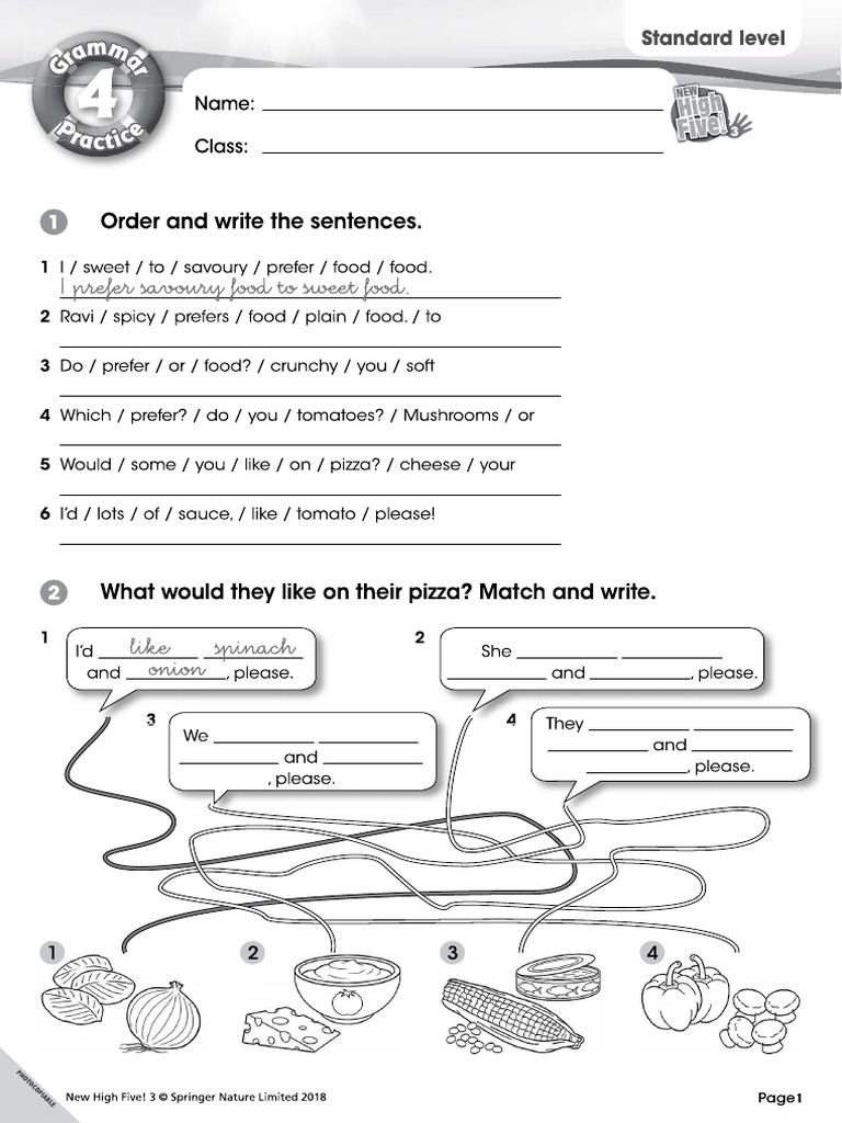Grammar Practice U4 | PDF
