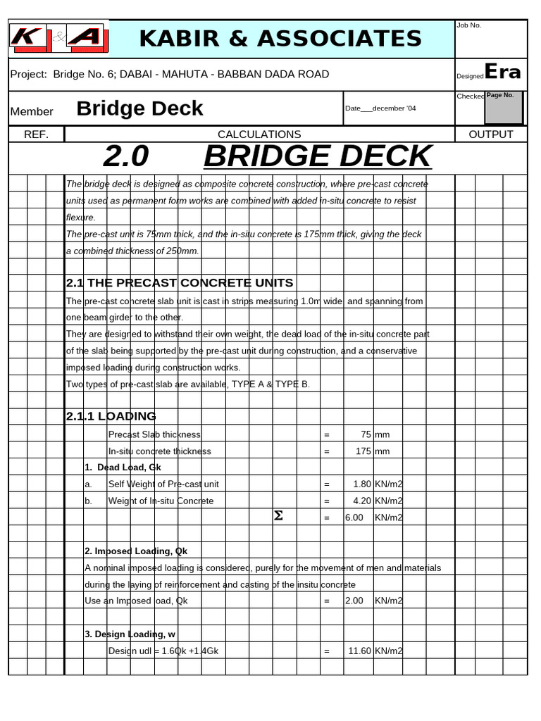 Bridges 6 Computations | PDF | Precast Concrete | Bridge