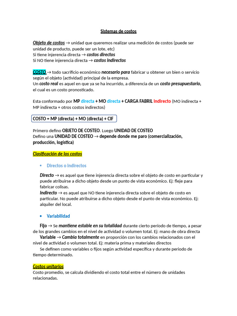 Clasificación y Análisis de Costos Empresariales | PDF | Costo | Salario