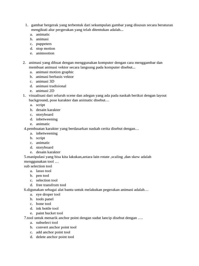 Panduan Dasar Animasi 2D dan 3D | PDF