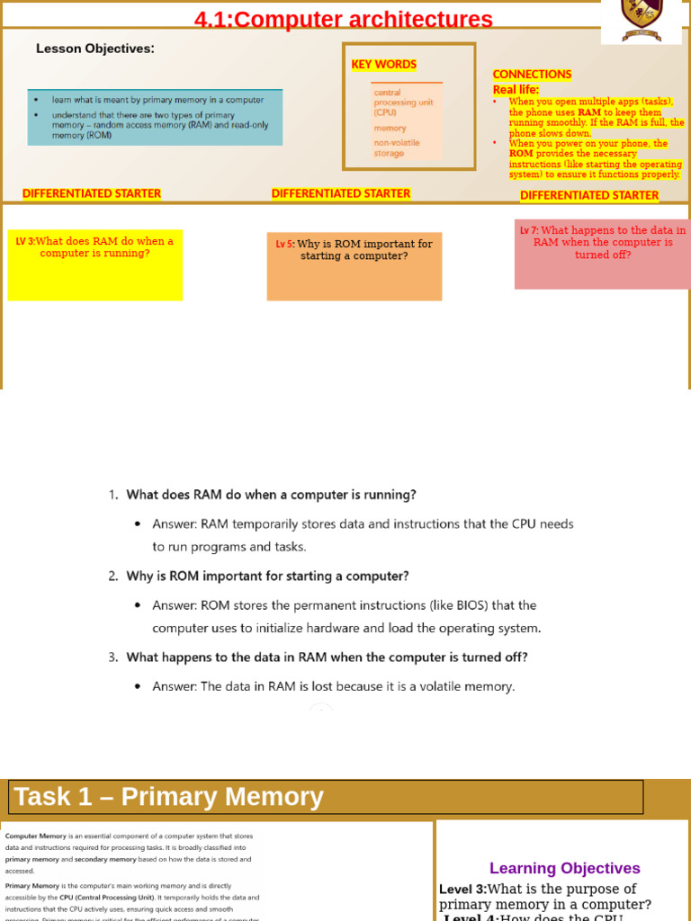 4.1 Computer Architectures | PDF | Random Access Memory | Computer Data ...