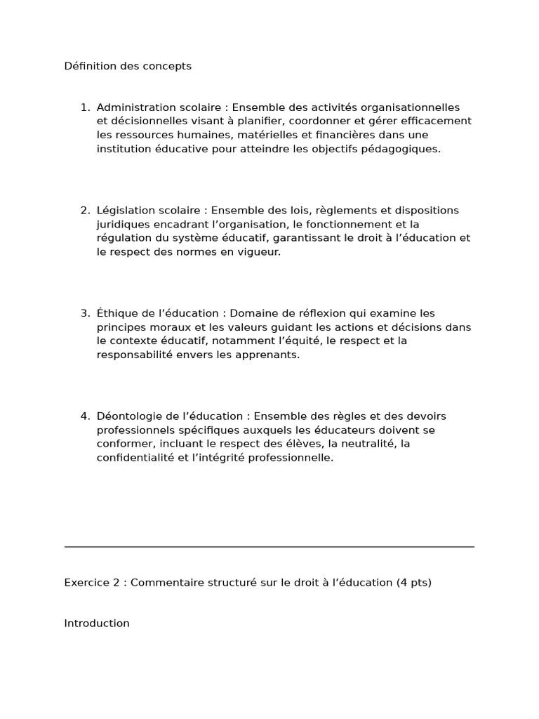 Concepts clés de l'éducation au Cameroun | PDF | Justice | Crime et ...