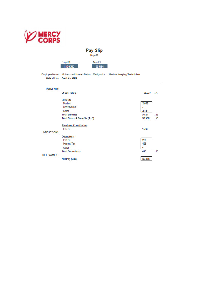 Pay Slip May | PDF