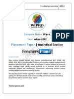 Wipro Analytical Paper 1 2012