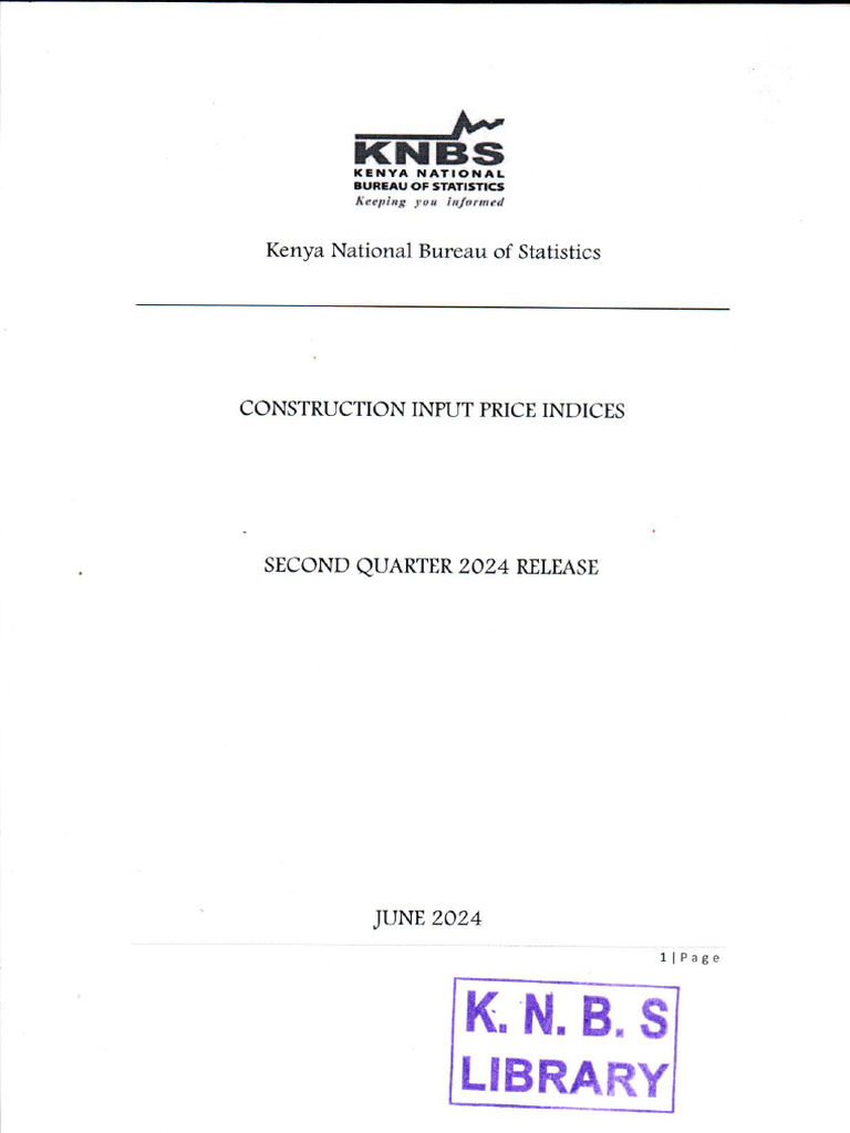 Construction Input Price Indices For Second Quarter 2024 | PDF