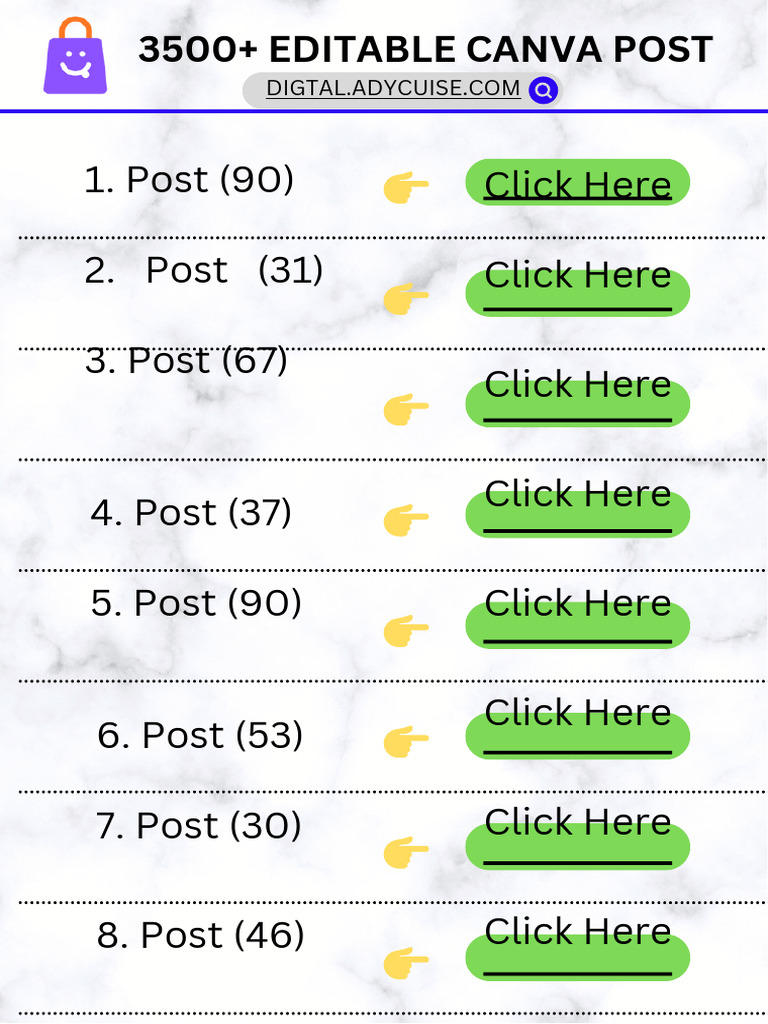 3500+ Editable Canva Posts | PDF