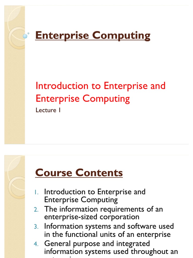 Understanding Enterprise Computing | PDF | Social Enterprise | Business