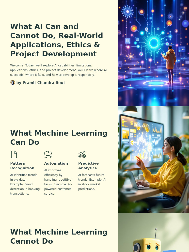 What AI Can and Cannot Do Real World Applications Ethics and Project ...