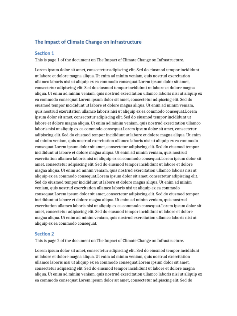 The Impact of Climate Change On Infrastructure | PDF