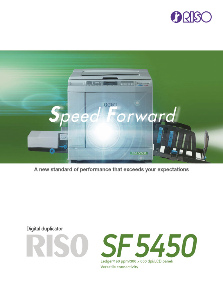 RISO SF5450: High-Speed Digital Duplicator | PDF | Image Scanner ...