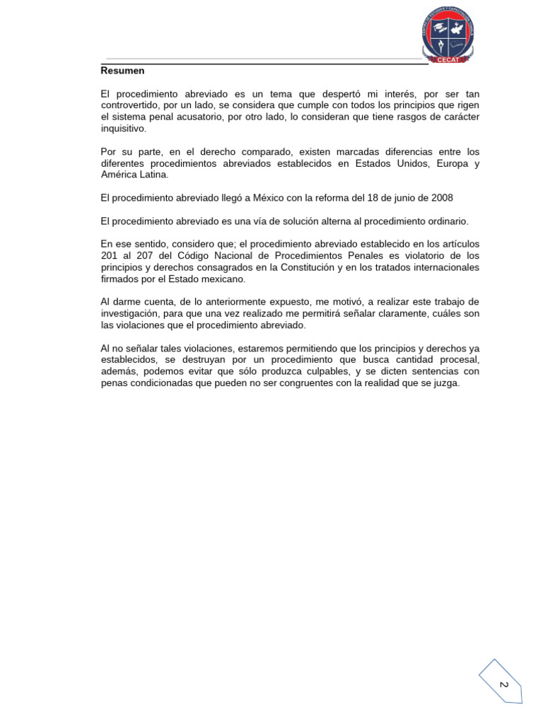 El - Procedimiento - Abreviado | PDF | Debido al proceso | Juez