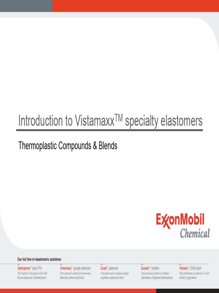 Vistamaxx Overview Nov 2008 | PDF | Polymers | Polyolefin