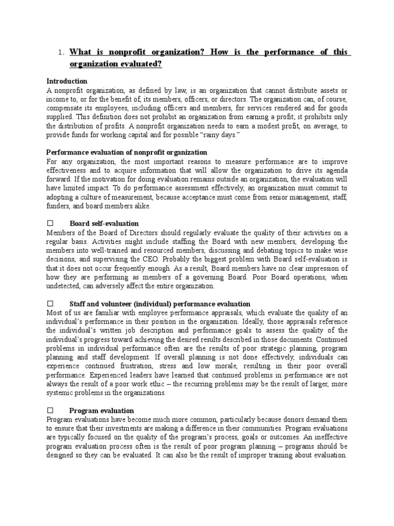 What Is Nonprofit Organization 1 Download Free PDF Competitive
