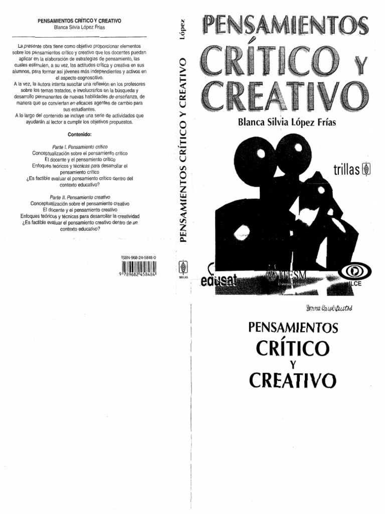 Pensamiento Crítico y Creativo en Educación | PDF | Pensamiento ...
